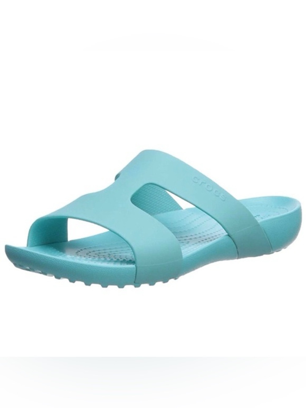 Crocs Serena Slide Sandals in Teal Blue